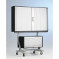 Flat-Screen-Schrank fahrbar, bis 52 Zoll Diagonale, Höhe 190 cm, 154x65 cm (B/T) 